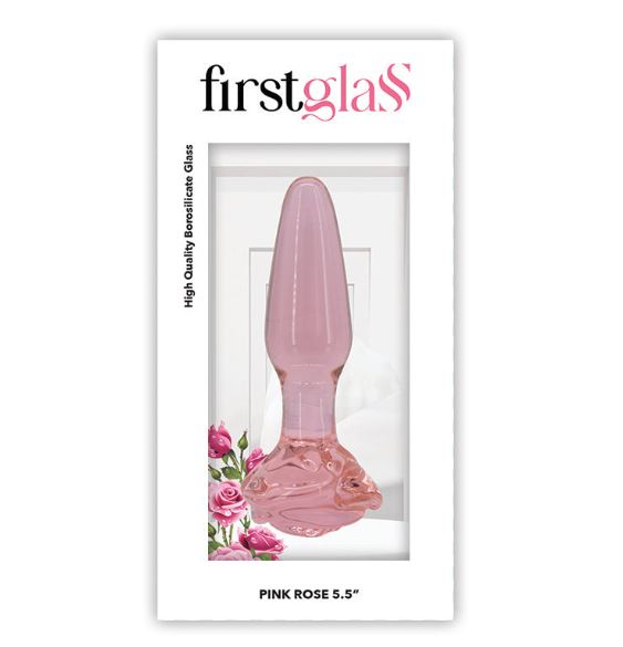 First Glass Rose Butt Plug M