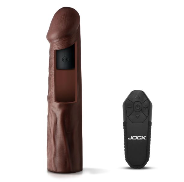 Enhancers Vibrating Penis Extension w/ Remote - Dark