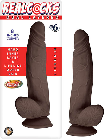 Realcocks Dual Layered Curved #6 8in Dark Brown