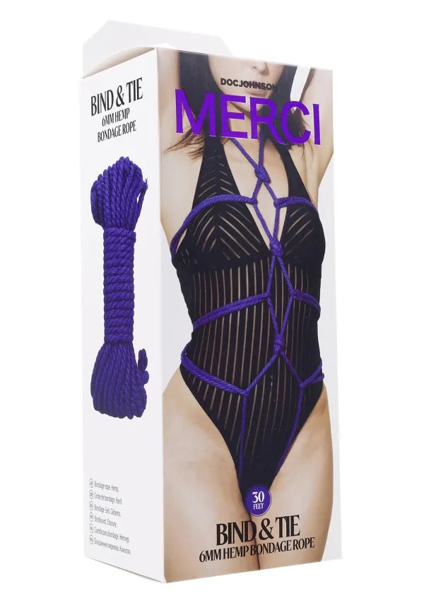 Merci Bind Tie 6mm Rope 30` Purple
