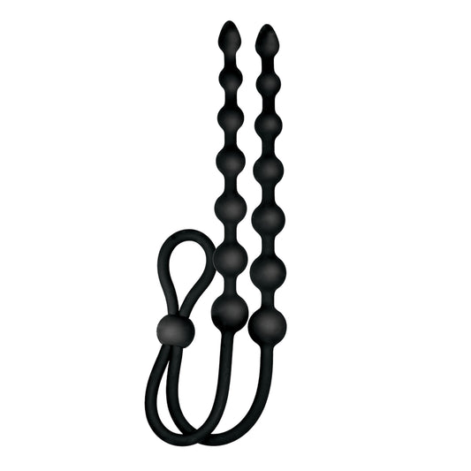 Ass-sation Dual Silicone Anal Beads Black
