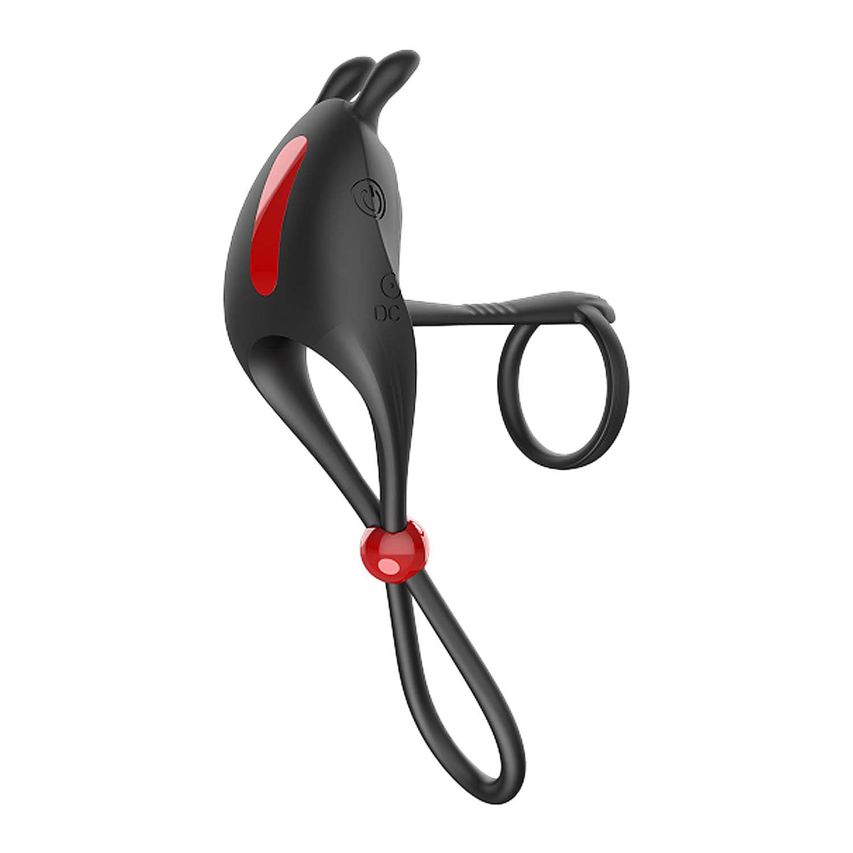 Cockpower Cockring & Ball Cinch W/ Remote Black