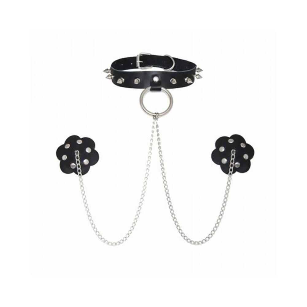 Neva Nude Pasty With Collar and Chain