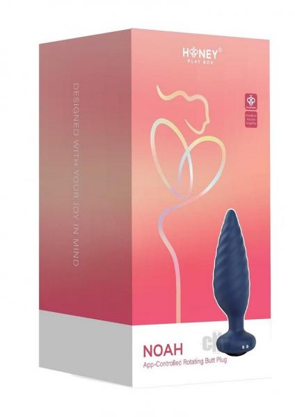 Noah App-controlled Rotating Butt Plug - Navy Blue