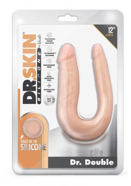 Dr. Skin Dr. Double Double Dong Silicone 12 In. Vanilla