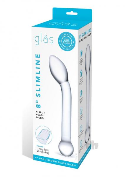 Glas 8 inches Slimline G-Spot Glass Dildo Clear