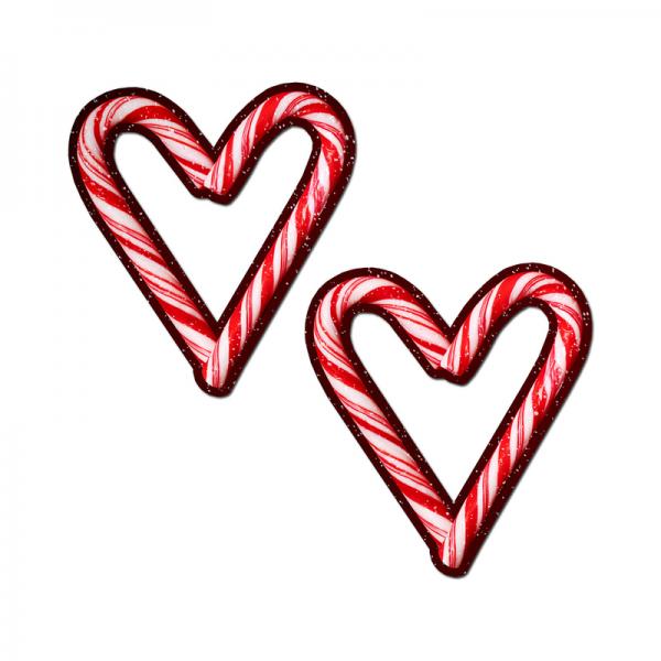 Pastease Holiday Candy Cane Heart - Red/white O/s