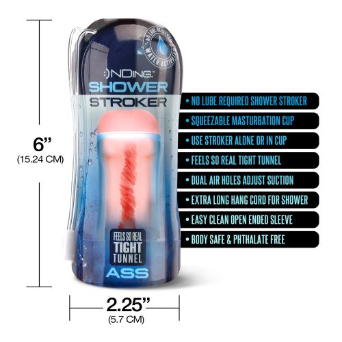 Happy Ending Self-lubricating Shower Stroker - Ass