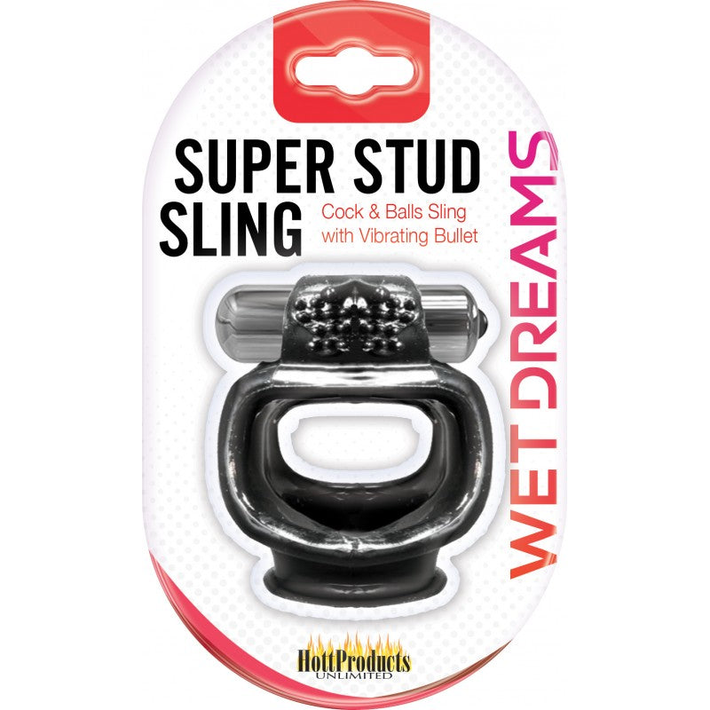 Wet Dreams Super Stud Sling - Black