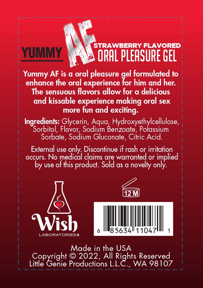 Yummy Af Oral Pleasure Gel Strawberry