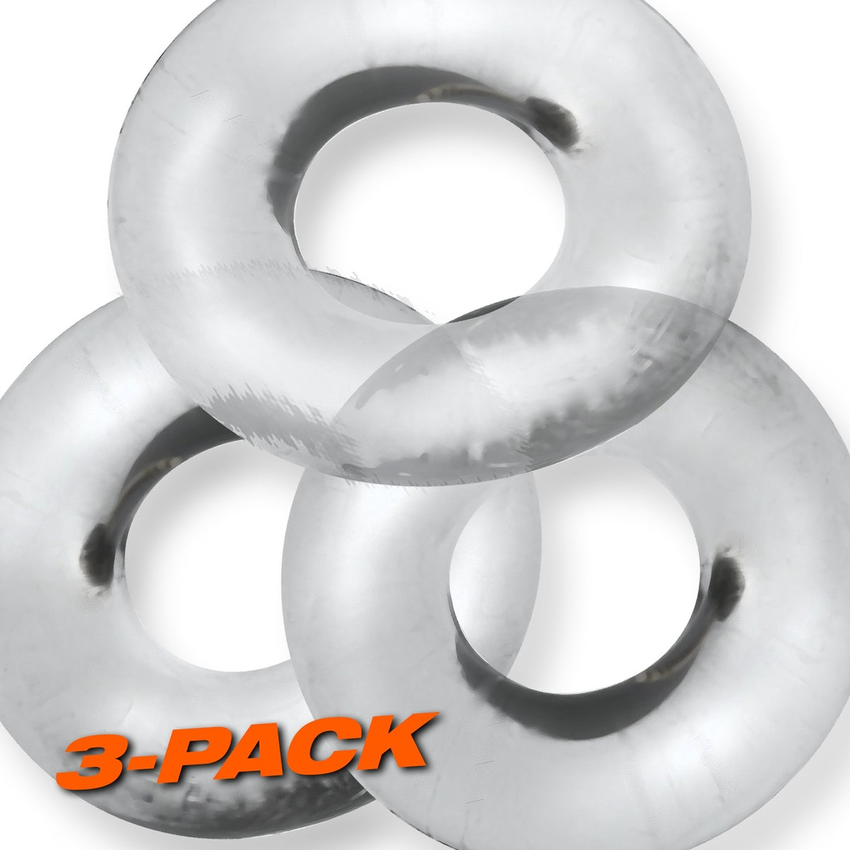 Oxballs Fat Willy 3-pack Jumbo Cockrings Flextpr Clear