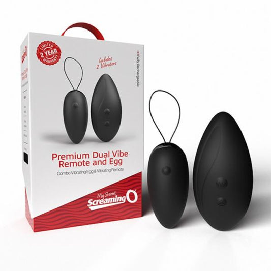 Premium Dual Vibe Remote And Egg Black
