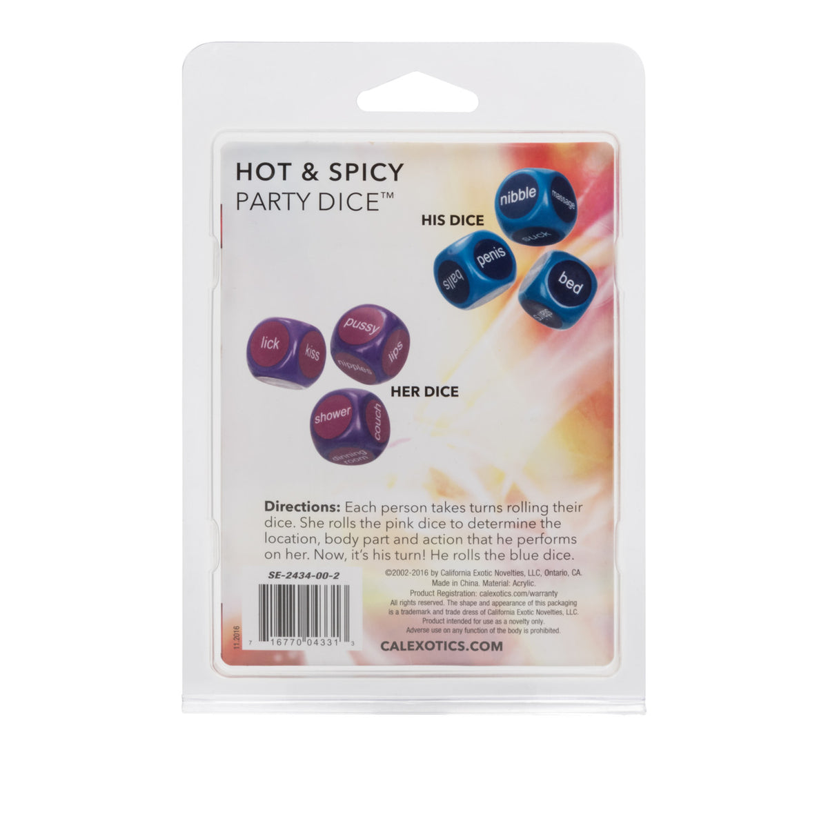 Hot and Spicey Party Dice