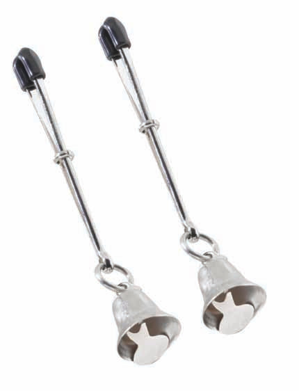 Bell Nipple Clamps Tweezer Style Rubber Tipped Adjustable