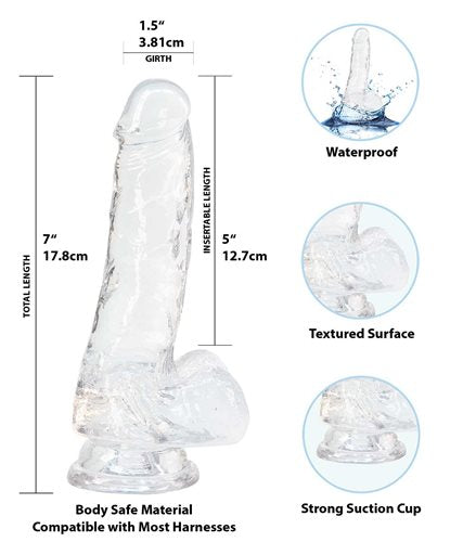 Clear Addiction 7 In Tpe Suction Cup Dong