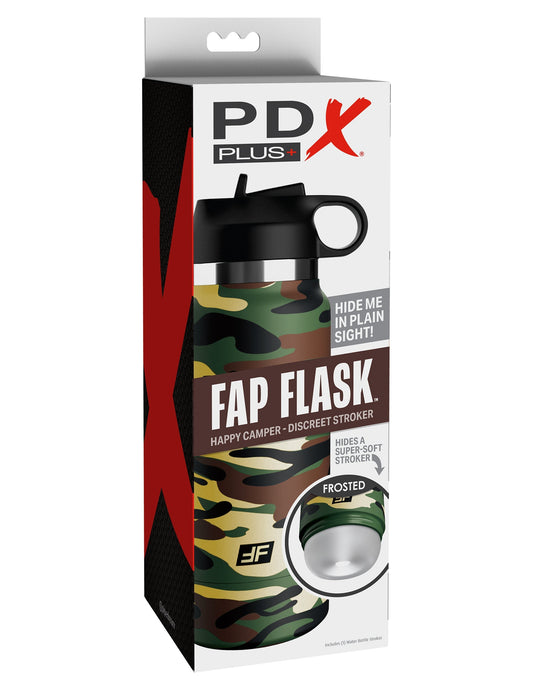 Pdx Plus Fap Flask Happy Camper Stroker - Frosted/camo
