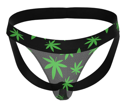 Male Power Hazy Dayz Jock Pot Leaf S/m
