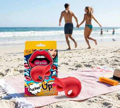 Pucker Up Lips with Ergonomic Finger Hold Red