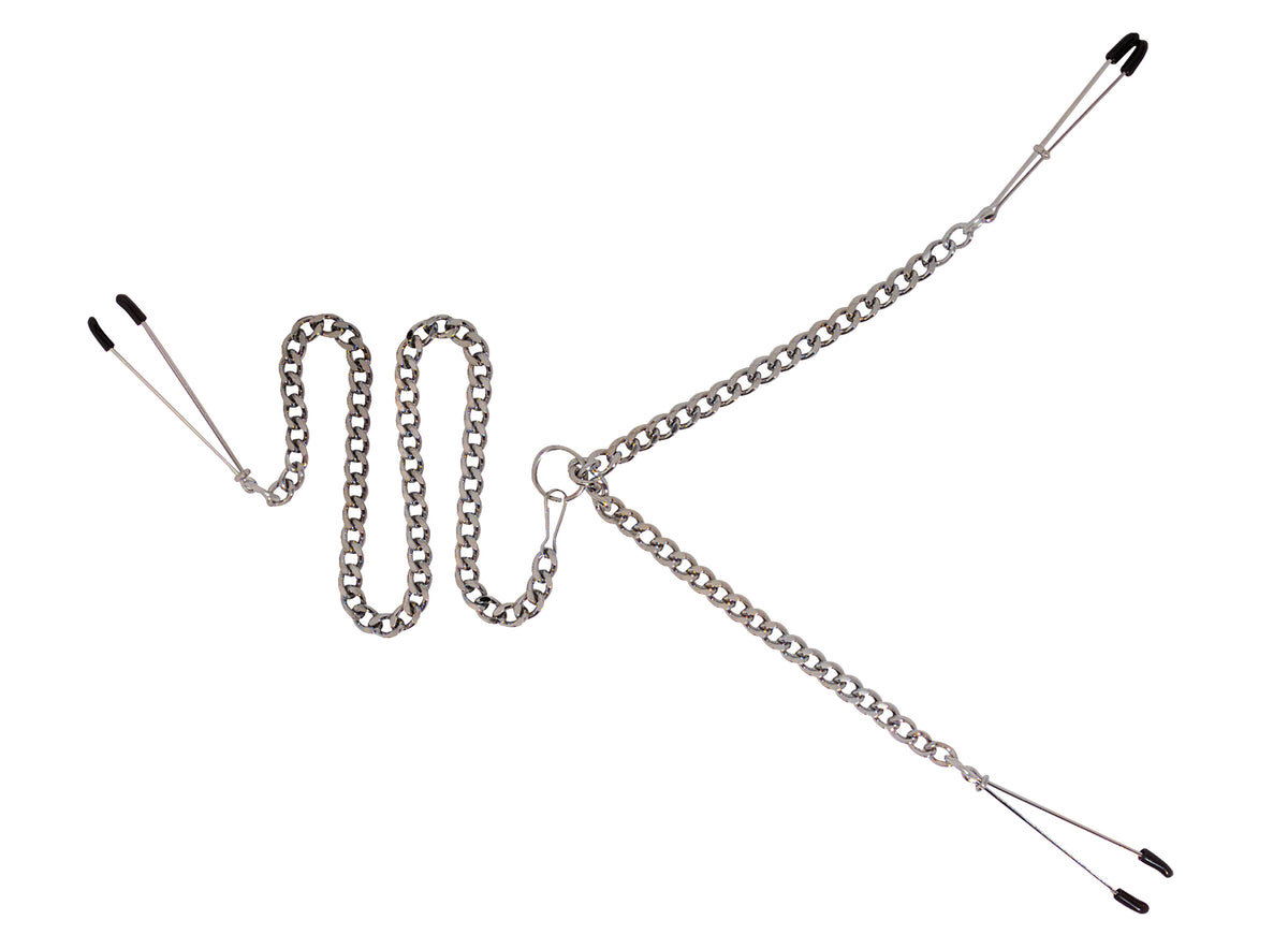 Tweezer Y Clamp Set Nipple And Clit Clamps