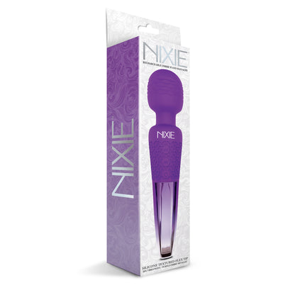 Nixie Rechargeable Wand Massager Purple Ombre Metallic
