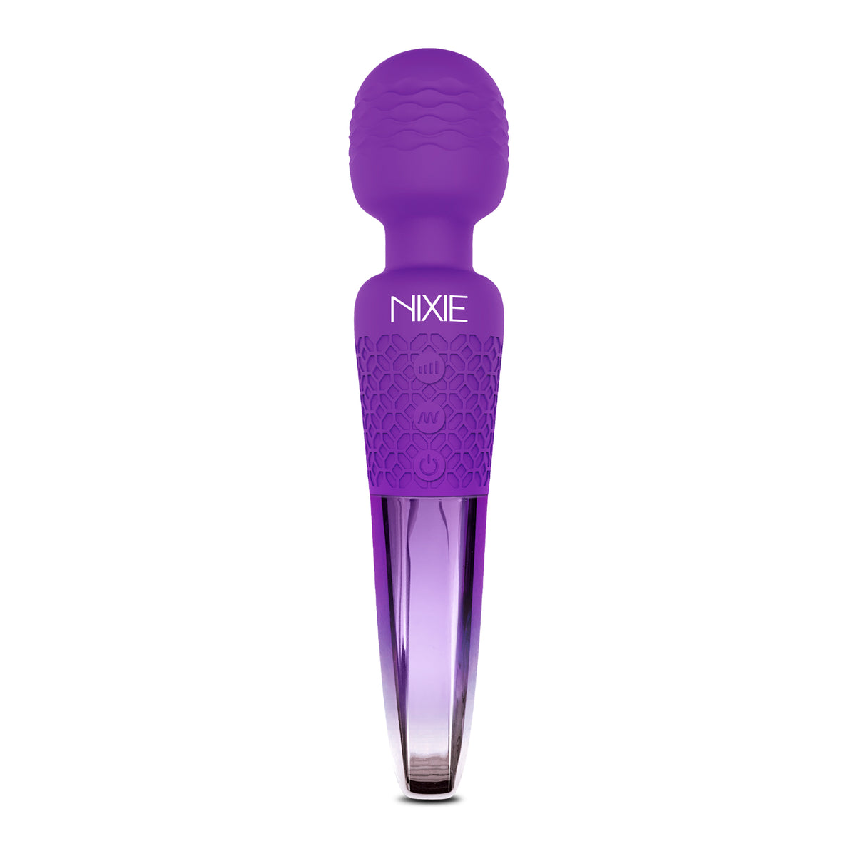 Nixie Rechargeable Wand Massager Purple Ombre Metallic