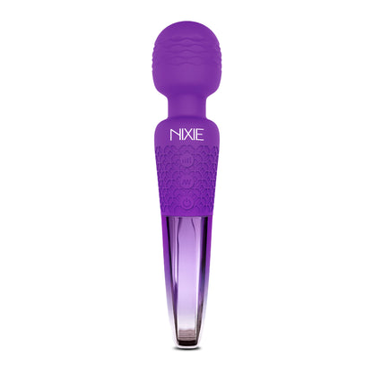 Nixie Rechargeable Wand Massager Purple Ombre Metallic