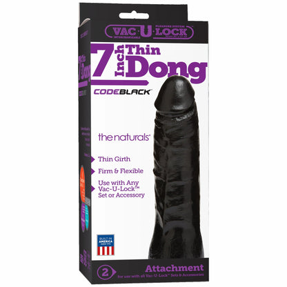 Vac U Lock Code Black Natural Thin Dong 7 Inches