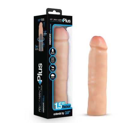 Performance Plus 3 in. Silicone Penis Xtender Beige