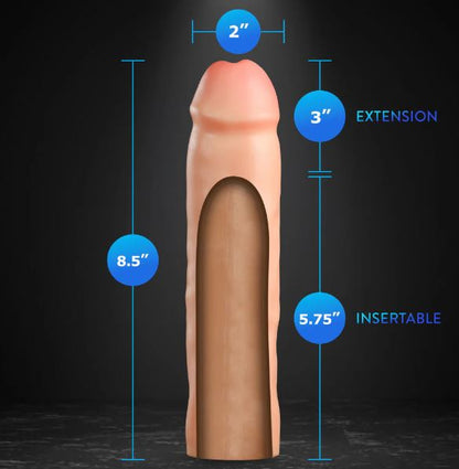 Performance Plus 3 in. Silicone Penis Xtender Beige