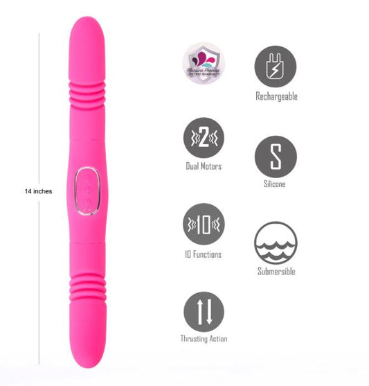 Zena Dual Thrusting Vibe Pink
