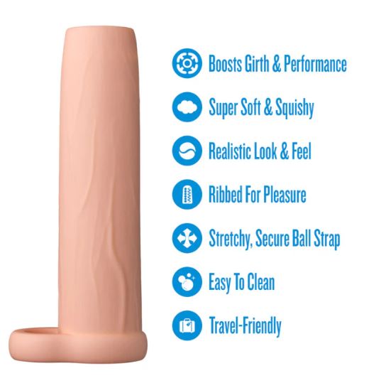 Performance Penis Extender Enhancemente Sleeve 5.75 Vanilla"