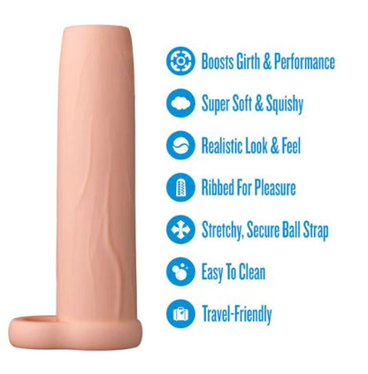 Performance Penis Extender Enhancemente Sleeve 5.75 Vanilla"