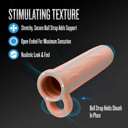 Performance Penis Extender Enhancemente Sleeve 5.75 Vanilla"