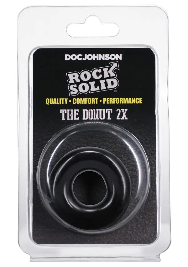 Rock Solid 2 Black Donut Ring