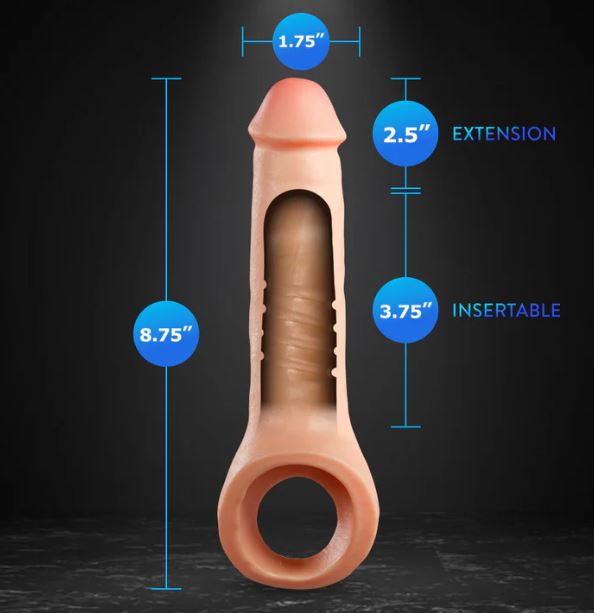 Performance Plus Thrive 2.5 in. Silicone Penis Xtender Beige