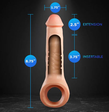 Performance Plus Thrive 2.5 in. Silicone Penis Xtender Beige