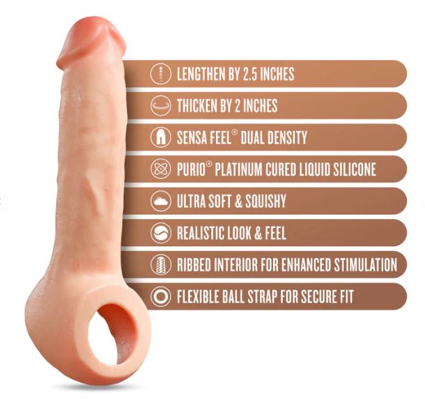 Performance Plus Thrive 2.5 in. Silicone Penis Xtender Beige