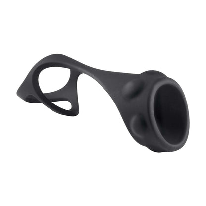 Enhancer Textured Cock Strap & Ball Stretcher Black