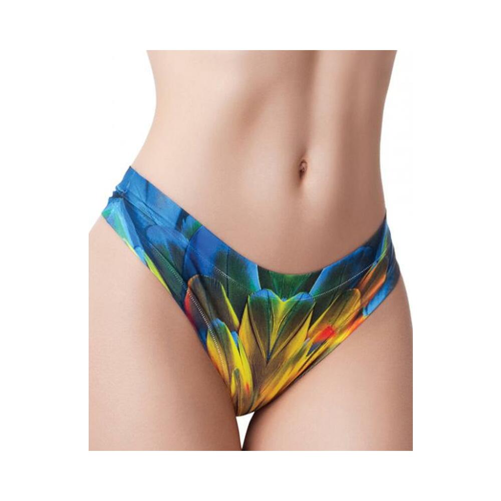 Mememe Paradise Birds Parrot Printed Thong Md