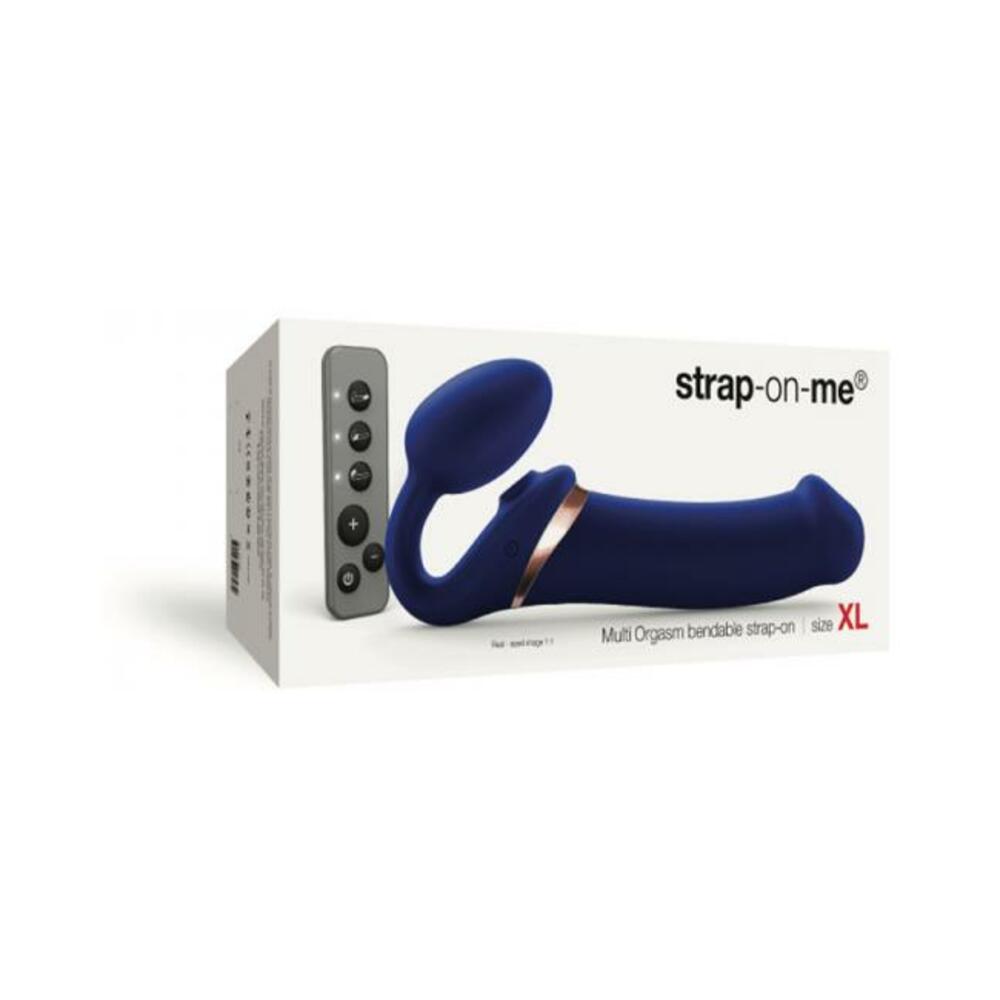 Strap-on-me Multi Orgasm Bendable Strap-on Xl Night Blue
