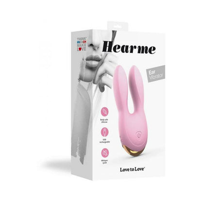 Love To Love Hear Me Rechargeable Silicone Flexible Ear Vibrator Baby Pink