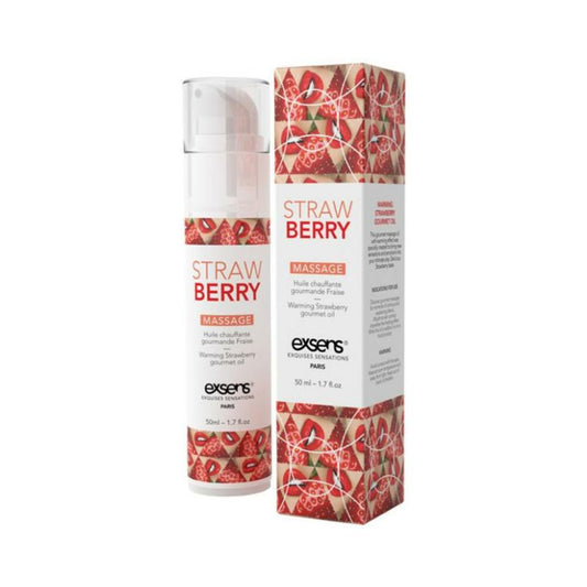 Exsens Of Paris Massage Oil Strawberry 1.7oz