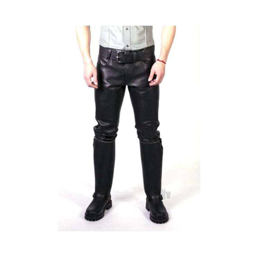 Prowler Red Leather Jeans Blk 35