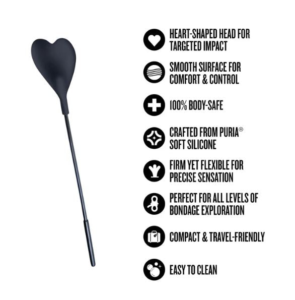 Temptasia Ardor Heart Crop Black