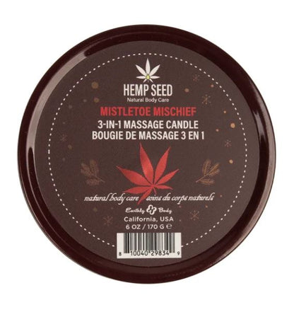 Hemp Seed 3-IN-1 Massage Candl Mistletoe Mischief 6OZ