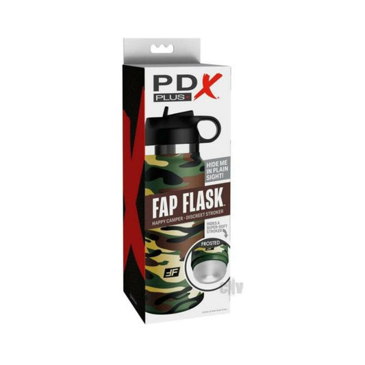 Pdx Plus Fap Flask Happy Camper Stroker - Frosted/camo