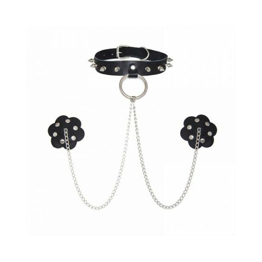 Neva Nude Pasty With Collar and Chain