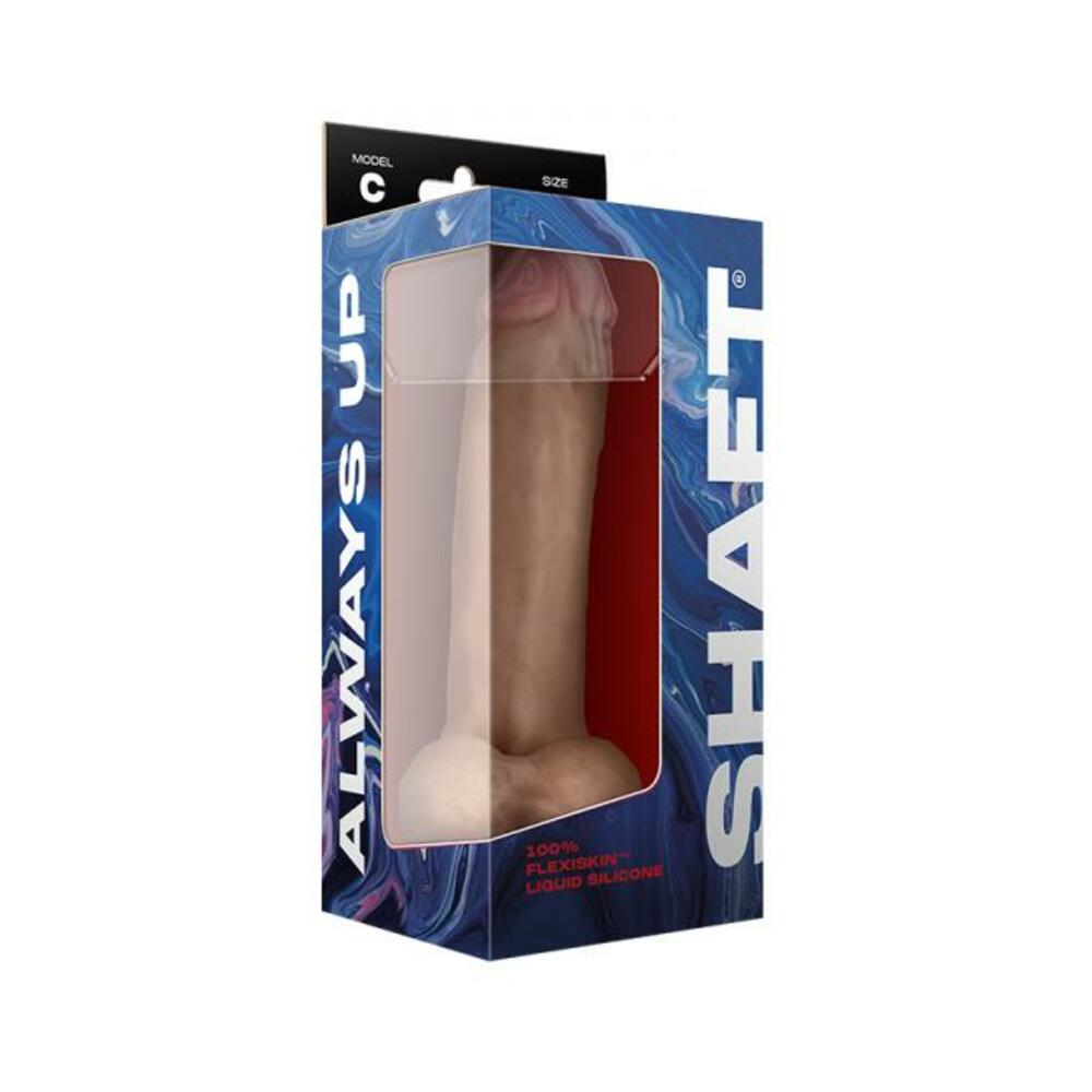 Shaft Model C Liquid Silicone Dong With Balls 9.5 In. Pine
