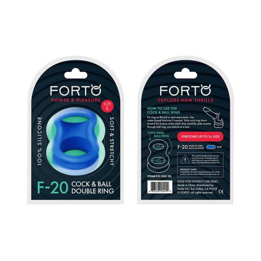 Forto F-20: Balls Stretcher Liquid Silicone 60/77mm Blue