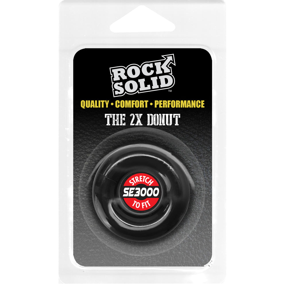 Rock Solid 2 Black Donut Ring